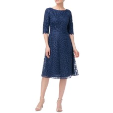 Js Collection Womens Sophia Embroidered Midi Dress, Blue/10