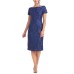 s Womens Embroidered Sheath Dress, Blue/10