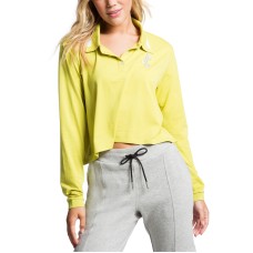 Juicy Couture Cropped Collared Shirt, Taffy Lime, X-Large