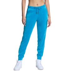 Juicy Couture Women’s Velour Drawstring-Waist Bling Joggers, Turquoise, Small