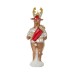  Country Estate Reindeer Games Cupid the Reindeer Glass Ornament, Wine/Gold