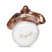  Country Estate Reindeer Games Cupid the Reindeer Glass Ornament, Wine/Gold