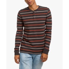 Junk Food Clothing Thermal Henley Striped Printed