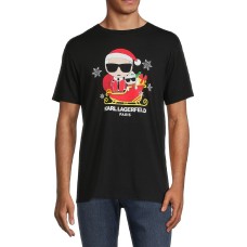 Karl Lagerfeld Paris Men’s Graphic T-Shirt, Black, Small