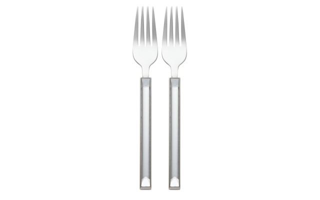  Key Court 2-Piece Tasting Fork Set, Metallic