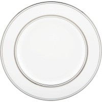 Kate Spade Library Lane Platinum Salad Plate, 0.70 LB, White