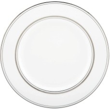 Kate Spade Library Lane Platinum Salad Plate, 0.70 LB, White