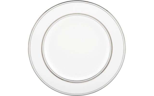  Library Lane Platinum Salad Plate, 0.70 LB, White