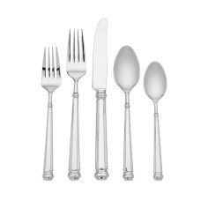 Kate Spade New York Abington Square 5-Piece Place Setting, Silver