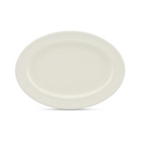 Kate Spade New York Womens Fair Harbor White Truffle 16 Oval Platter White Serveware