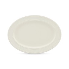 Kate Spade New York Womens Fair Harbor White Truffle 16 Oval Platter White Serveware