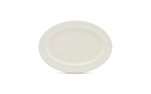  Womens Fair Harbor White Truffle 16 Oval Platter White Serveware