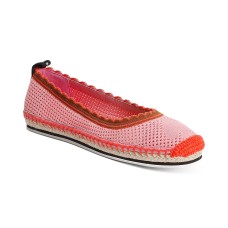 Kate Spade New York Womens Knottingham Knit Slip On Ballet Flats, Pink, 8 M