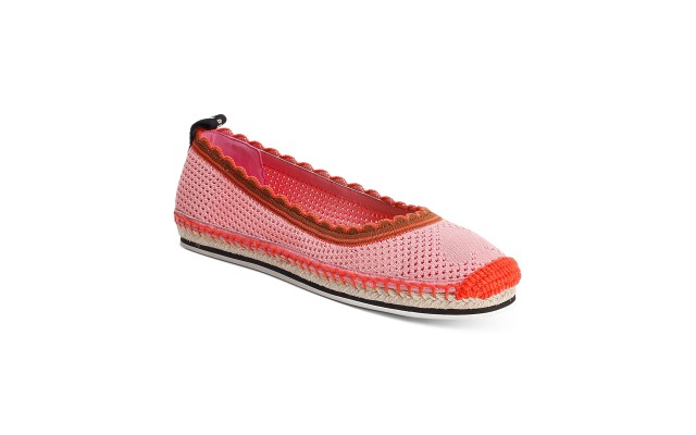  Womens Knottingham Knit Slip On Ballet Flats, Pink, 8 M