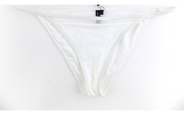 KENDALL + KYLIE Bikini Triangle Mesh Bottom, White, Small