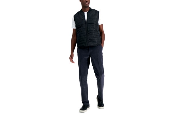  Reaction Men Slim-Fit Stretch Corduroy Pants, 36×30, Dusk