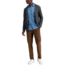 Kenneth Cole Reaction Men Slim-Fit Stretch Corduroy Pants, Camel, 36×30