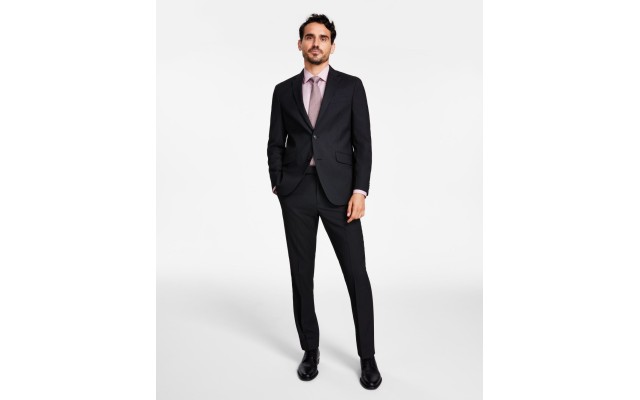  Reaction Men’s Slim-Fit Ready Flex Stretch Suits, Black, 38S