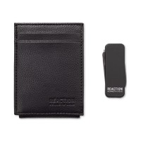 Kenneth Cole Reaction Men’s Wallet & Money Clip Set – Black