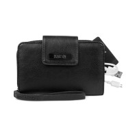 Kenneth Cole Reaction Never Let Go Tech Tab Wristlet Wallet Black ONE SIZE