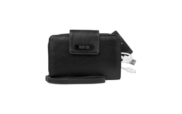  Reaction Never Let Go Tech Tab Wristlet Wallet Black ONE SIZE