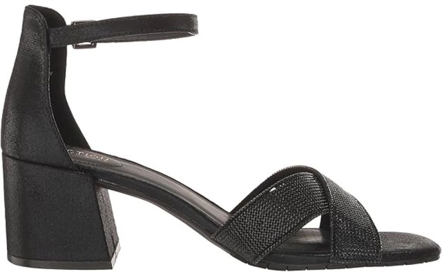  Reaction Women’s Mix X Band Dress Sandal, Black, 7