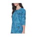  Womens Soft Corduroy Printed Dress, Blue/6