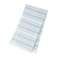 Kensington Garden Waffle Bath Towels, White/Gray, 27x52