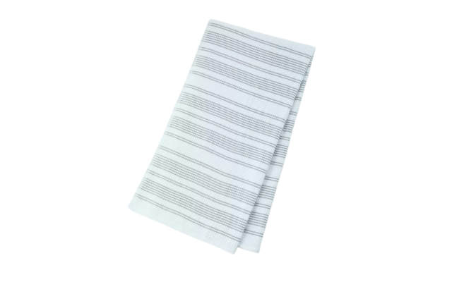  Waffle Bath Towels, White/Gray, 27x52