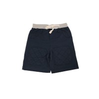 Kidsy Boys Casual Shorts With Knee Patches, Soft Cotton, Pull-On/Drawstring Closure, Navy, 2