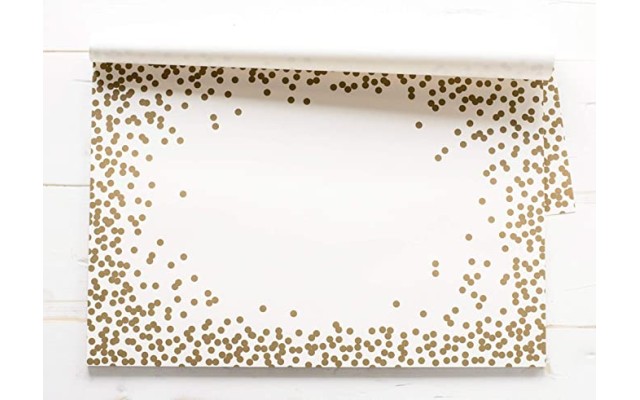  Confetti Gold Breakfast Lunch Dinner Disposable Placemats 30 Sheets/Pack Made in USA