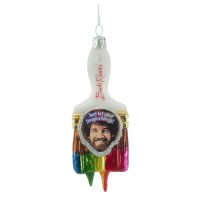 Kurt Adler 80MM Bob Ross Paint Brush Ornament, Multi