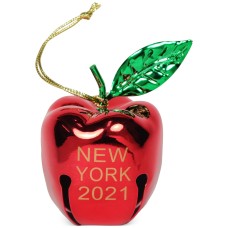 Kurt Adler New York 2021 Red Apple Bell Ornament