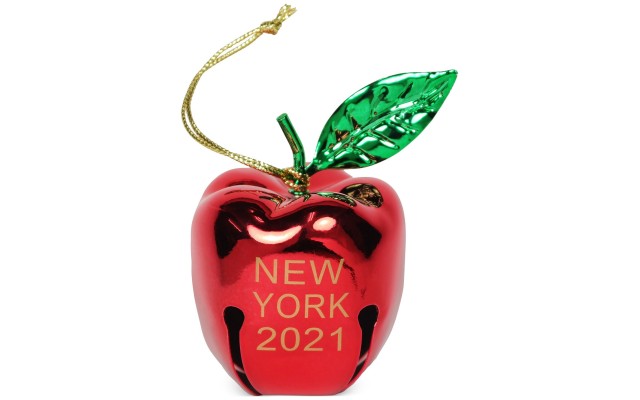  New York 2021 Red Apple Bell Ornament