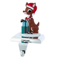 Kurt S. Adler 6.5″ Rudolph with Presents Stocking Holder Decoration
