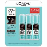 L Oreal Paris Magic Root Cover up Concealer Spray Dark Brown 2 Ounce (Pack of 3)