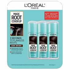 L Oreal Paris Magic Root Cover up Concealer Spray Dark Brown 2 Ounce (Pack of 3)