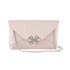 La Regale Womens Pink Embellished Clutch Crossbody Handbag Purse Small , Pink