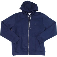 Lacoste Mens Logo Graphic Full-zip Hoodie, Navy 6/XL