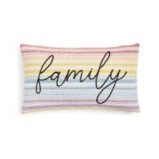 Lacourte Family Pride Rainbow Stripe Decorative Pillow 14 x 24