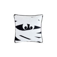 Lacourte Mummy BW Decorative Pillow Decorative Pillow, Black, 20″ X 20″