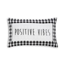Lacourte Positive Vibes 14″ x 24″ Decorative Pillow, Black