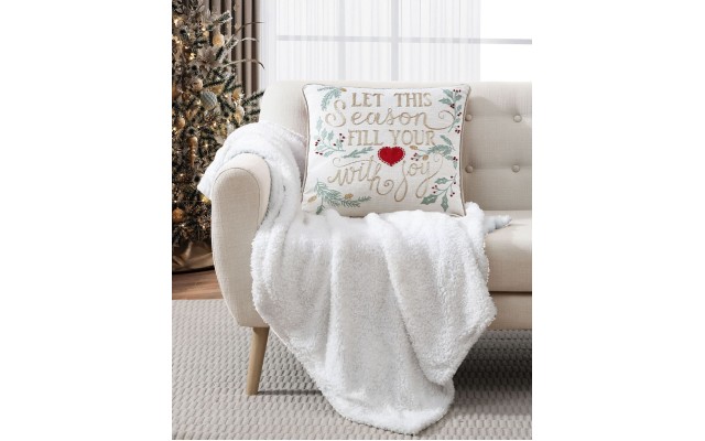  Season Of Joy Decorative Pillow, Beige, 20″ x 20″
