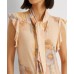 LAUREN Ralph Lauren Floral Tie Neck Top, XLarge