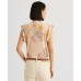 LAUREN Ralph Lauren Floral Tie Neck Top, XLarge