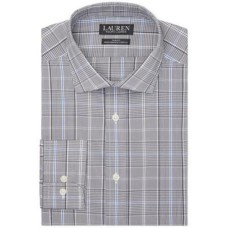 Lauren Ralph Lauren Mens Slim-fit Stretch Perform Blue Multi 16.5 36/37