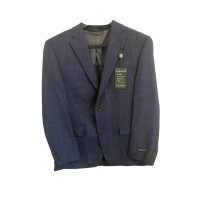 Lauren Ralph Lauren Mens Wool Blend Window Pane Two-Button Blazer, 38R