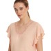 Lauren Ralph Lauren Petite Flutter Sleeve Jersey  Pale Pink