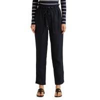 Lauren Ralph Lauren Petite Lightweight Linen Pants Polo, Black, 10