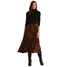 LAUREN Ralph Lauren Petite Plaid Pleated Georgette Skirt, 10P